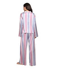 Midnight Bakery Women's Striped Top & Pants, 2-Piece Set