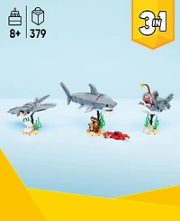Lego Creator Fierce Shark with a Treasure Chest Building Toy 31381, 379 Pieces