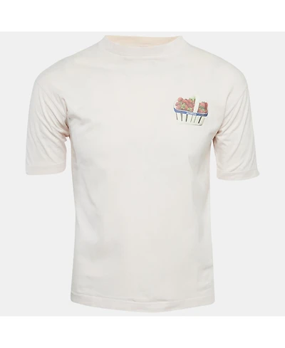 Pre-Owned Jacquemus Men's Pink Floral Print Jersey Crewneck T-Shirt