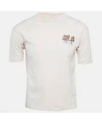 Pre-Owned Jacquemus Men's Pink Floral Print Jersey Crewneck T-Shirt