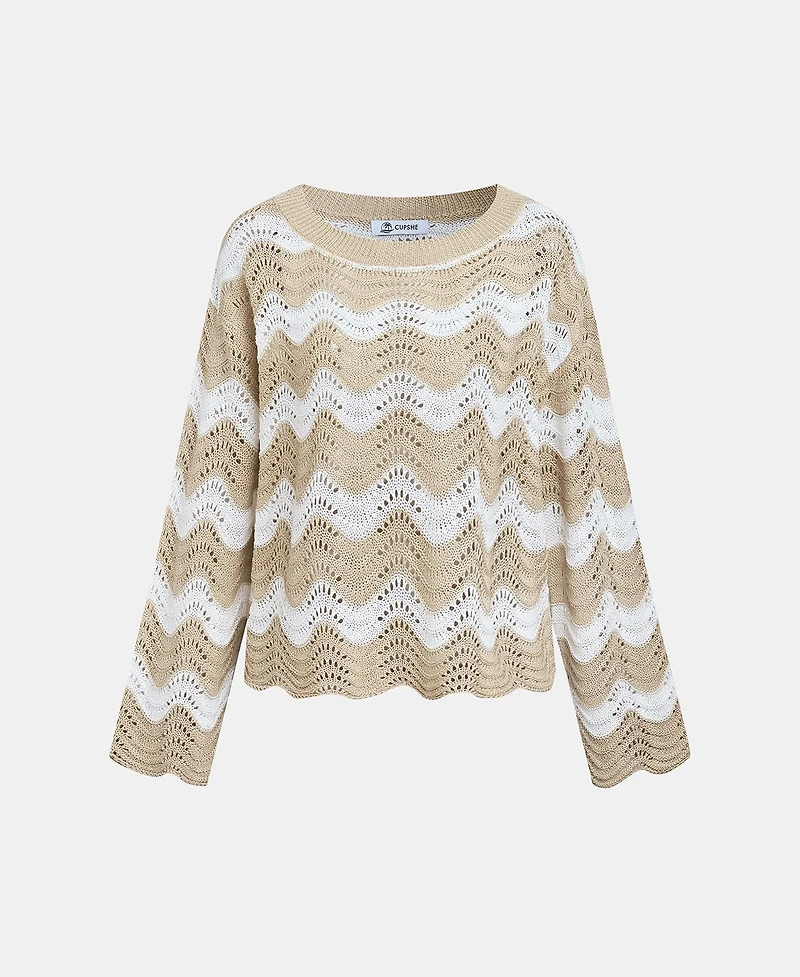 Cupshe Women's Castaway Cutie Striped Cover-Up Top