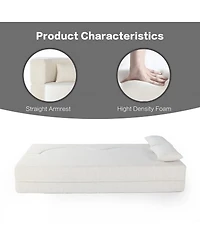 Streamdale Furniture 2-in-1 Foldable Sofa Bed, 75 Inch Folding Couch w/ Memory Foam Mattress & 2 Pillows