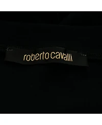 Pre-Owned Roberto Cavalli Women's Black Stretch Cotton Printed Tank Top