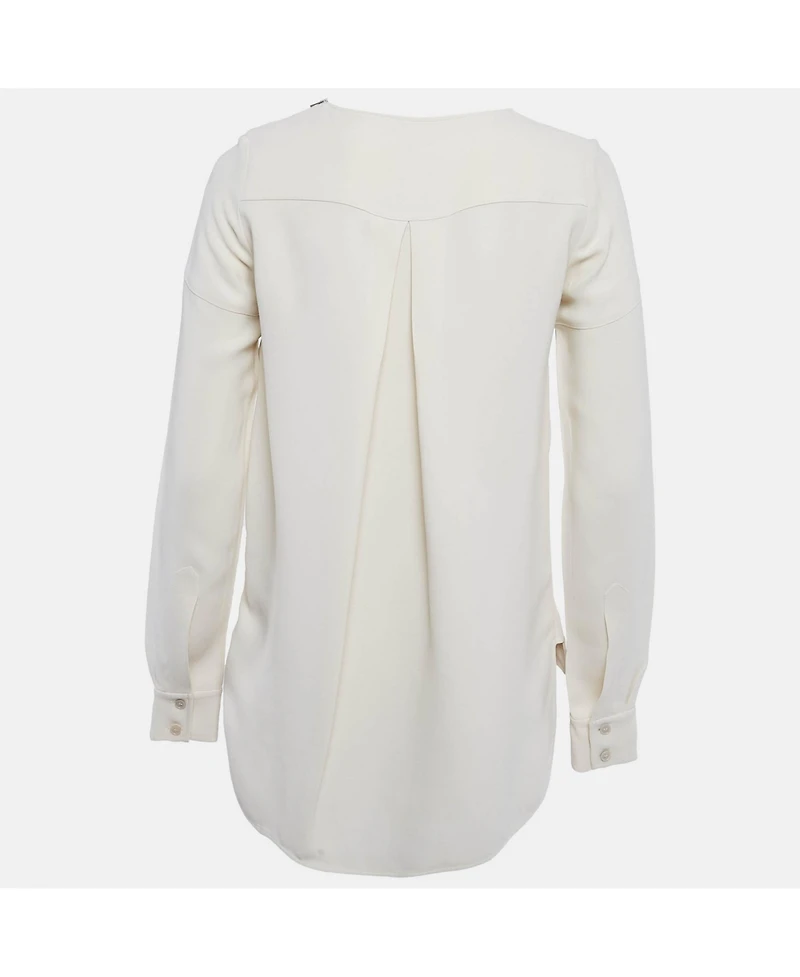 Pre-Owned Stella Mccartney Women's Beige Crepe Long Sleeve Blouse