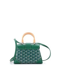 Pre-Owned Goyard Mini Saigon Top Handle Bag Coated Canvas with Leather