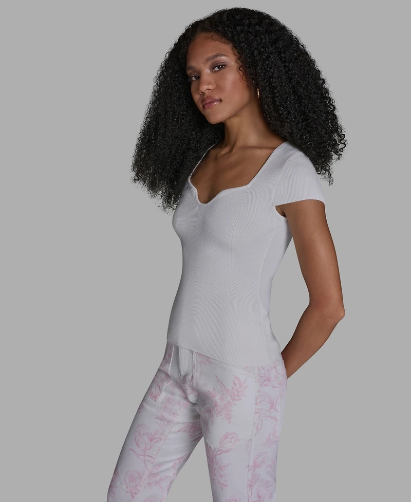 Bcbg Women's Sweetheart Neck Slim Fit Top