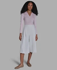 Bcbg Women's High-Rise Pleated Culotte Pants