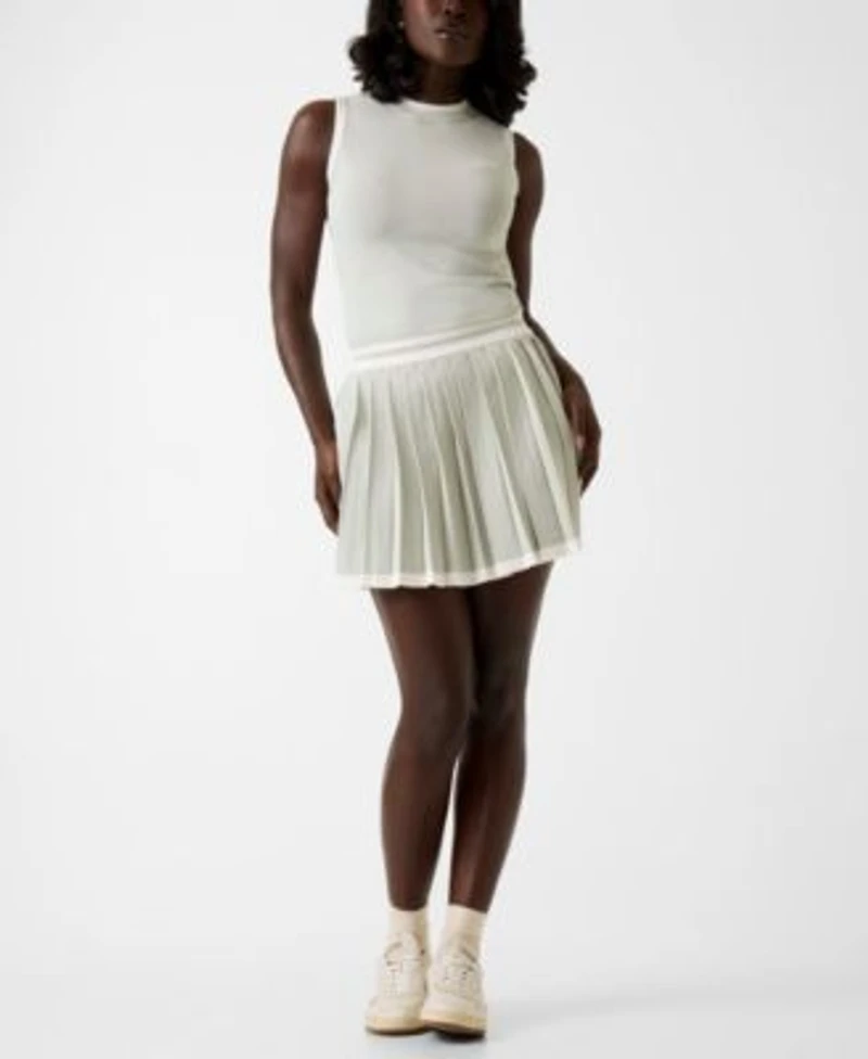 Guess Womens Gabry Pleated Sweater Mini Skirt Pleated Sweater Mini Skirt