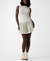 Guess Womens Gabry Pleated Sweater Mini Skirt Pleated Sweater Mini Skirt