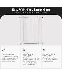 BalanceFrom Fitness Balance From Fitness Walk Thru Safety Gate, Fits 29.1-33.8" Openings, 36” Tall, White