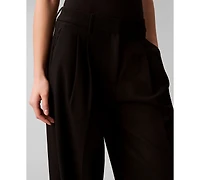 Calvin Klein Women's Pleated High Rise Wide Leg Pants