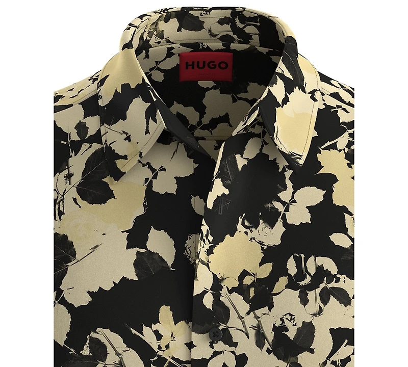 Hugo Boss Men's Ebor Floral Print Short-Sleeve Shirt