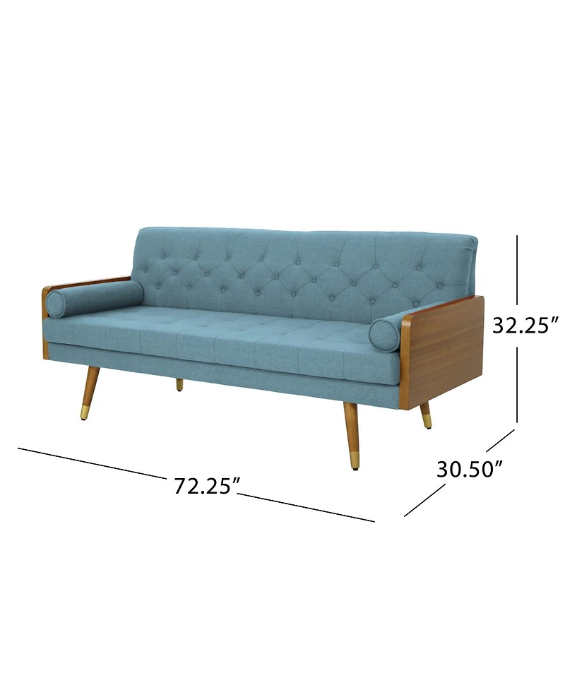 Streamdale Furniture Aidan Mid Century Modern Tufted Fabric Sofa