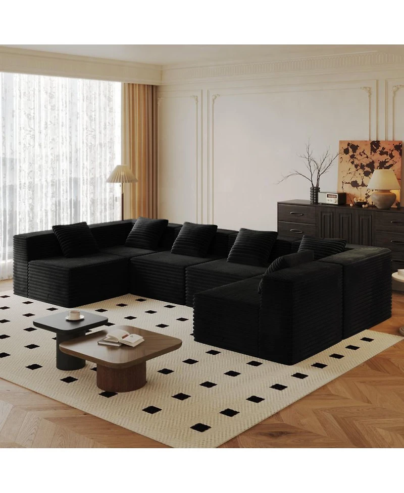 Streamdale Furniture Modular Sectional Couch: Deep Seat, High-Density Foam, Upholstered, No Assembly