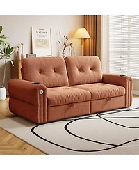 Streamdale Furniture Multi-functional 80.4" Chenille convertible sofa bed for living rooms/bedrooms.