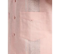 Cubavera Men's Cross Dye 2-Pocket Short-Sleeve Guayabera Shirt