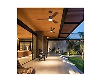 Sofucor 52-inch Modern Brown 3-Blade Ceiling Fan with Remote Control and Light Kit