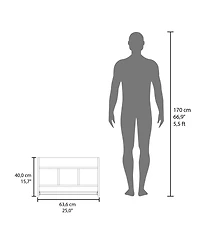 Depot E-shop Dell Wall Shelf with Towel Bar, 2 Shelves