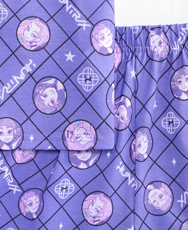 Komar Kids Girls' 6-12 K-Pop Shorts Pajamas, 2-Piece Set