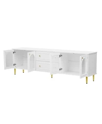 Streamdale Furniture Modern Tv Stand with 2 Drawers & 2 Cabinets, Up to 80