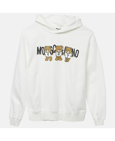Pre-Owned Moschino Men's Teen White Teddy Print Cotton