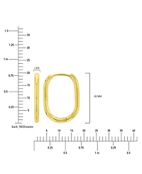 Roxy Waterproof Yellow 20mm Oval Hoop Earrings