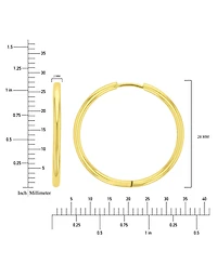Roxy Waterproof Yellow 28mm Hoop Earrings