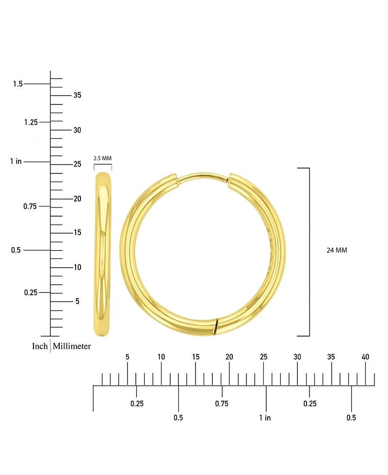 Roxy Waterproof Yellow 24mm Hoop Earrings