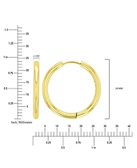 Roxy Waterproof Yellow 24mm Hoop Earrings