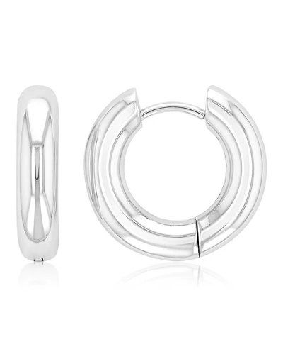 Roxy Waterproof Platinum 15mm Huggie Earrings