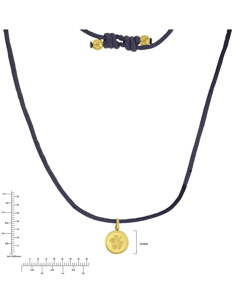 Roxy Waterproof Yellow Hibiscus Beads Adjustable Necklace