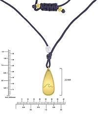 Roxy Waterproof Yellow Wave Pearl Adjustable Necklace
