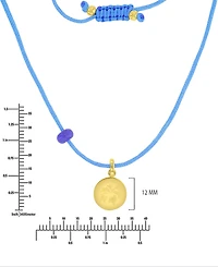 Roxy Waterproof Yellow Hibiscus Labradorite Adjustable Necklace