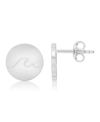 Roxy Waterproof Yellow 12mm Heart Wave Stud Earrings