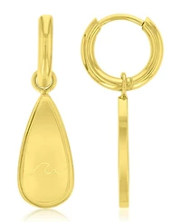 Roxy Waterproof Yellow 29mm Wave Huggie Earrings