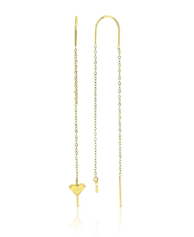 Roxy Waterproof Yellow 65mm Triangular Heart Threader Earrings