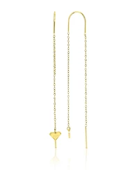 Roxy Waterproof Yellow 65mm Triangular Heart Threader Earrings