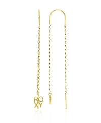 Roxy Waterproof Yellow 65mm Palm Tree U Shape Threader Earrings