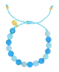 Roxy Brass Yellow Amazonite Beads Adjustable Bracelet