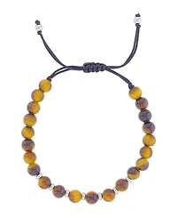 Roxy Waterproof Platinum Yellow Tiger Eye Adjustable Bracelet