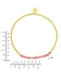 Roxy Waterproof Yellow Pink Rhodonite Stretch Bracelet