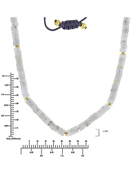 Roxy Waterproof Yellow Beads Labradorite Adjustable Necklace