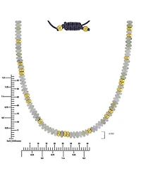 Roxy Waterproof Yellow Beads Labradorite Adjustable Necklace