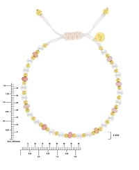 Roxy Waterproof Yellow Rhodonite Pearl Adjustable Bracelet