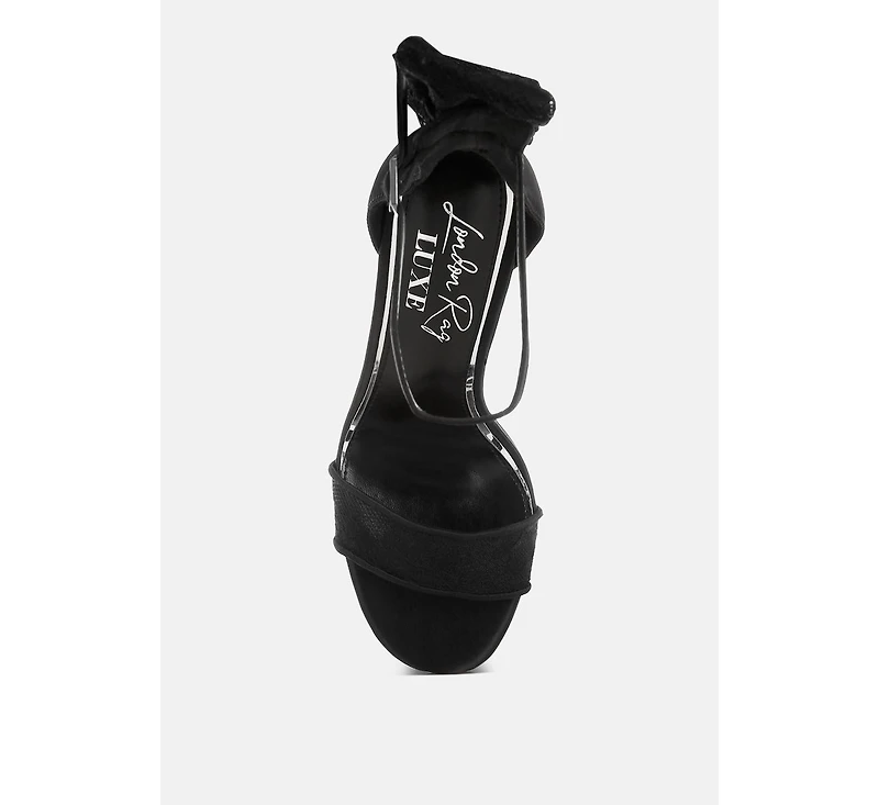 Delancy Bow Detail Lace Stiletto Sandals Women