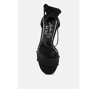 Delancy Bow Detail Lace Stiletto Sandals Women