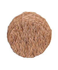 Household Essentials X-Weave Round Wicker Floor Basket