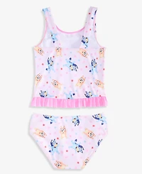 Bluey Girls' 4-6X Printed 2-Piece Tankini Swimsuit