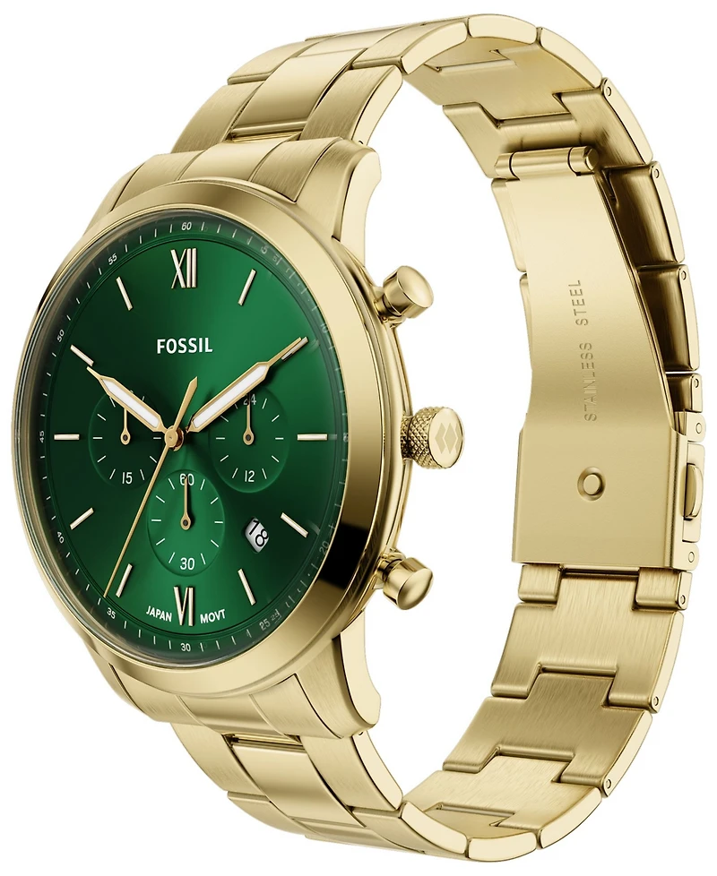 Fossil Men's Neutra Chronograph Gold-Tone Stainless Steel Watch, 44mm