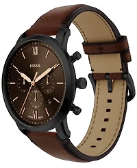 Fossil Men's Neutra Chronograph Brown Leather Watch, 44mm